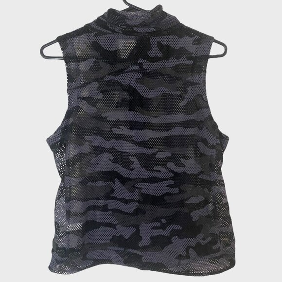Calvin Klein Performance Camo Printed Mesh Vest Black/Gray Women's Size Small - Picture 4 of 11